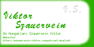viktor szauervein business card
